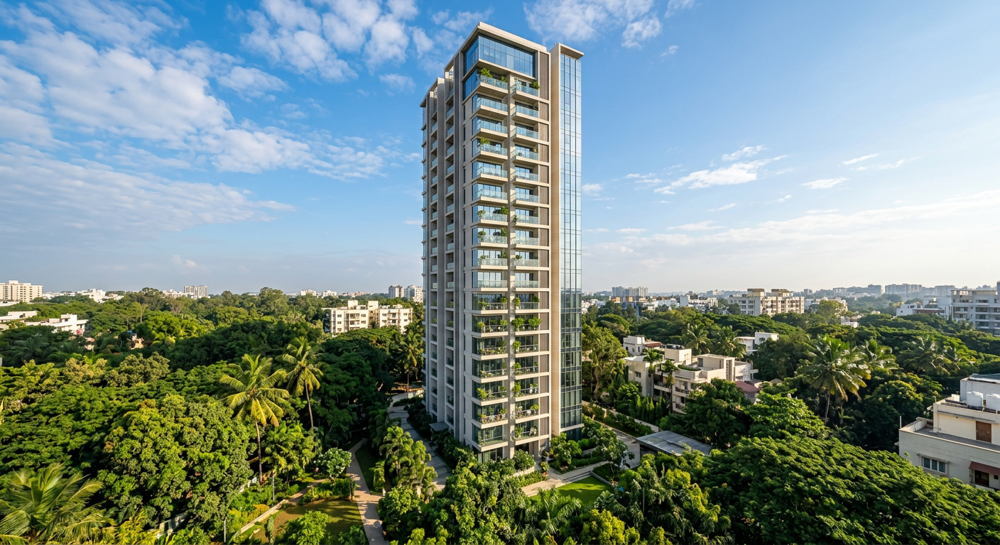 Artistic impression of the Arvind Nallurahalli high-rise tower